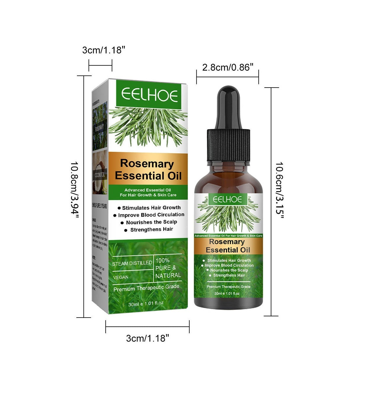 EELHOE GrowThrive™ Rosemary Hair Oil